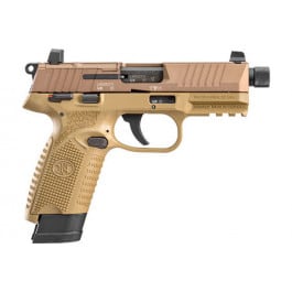 FN 66101006 502 Tactical 22 LR  4.60" Threaded Barrel 10+1 or 15+1 , Flat Dark Earth , Optics Ready