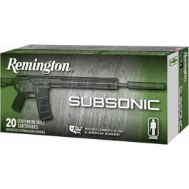 Remington Ammunition 28435 Subsonic 9mm Luger 147 gr Flat Nose Enclosed Base (FNEB) - 50rd Box