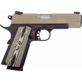 Taurus 1-191101COMS-VZ 1911 Commander 45 ACP 4.20" 8+1 Matte Black Desert Sand Cerakote Steel Slide Sand VZ Operator II Grip