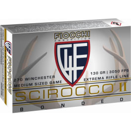 Fiocchi Ammunition Fiocchi 270SCA Extrema Hunting 270 Winchester 130 GR Spitzer Boat Tail - 20rd Box
