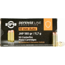 Prvi Partizan PPU PPD10 Defense 10mm Auto 180 gr Jacketed Hollow Point (JHP) - 50rd Box