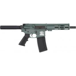 Great Lakes <em>Firearms</em>  AR-<em>15</em> Pistol, .<em>223</em> Wylde 7.5" Black Nitride Barrel, 7.25" M-LOK Rail, 7075 T6  Receiver, Charcoal Green Cerakote  - GL15223P CHG
