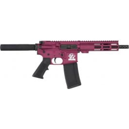Great Lakes <em>Firearms</em>  AR-<em>15</em> Pistol, .<em>223</em> Wylde 7.5" Black Nitride Barrel, 7.25" M-LOK Rail, 7075 T6  Receiver, Wild Cherry Cerakote  - GL15223P CHY