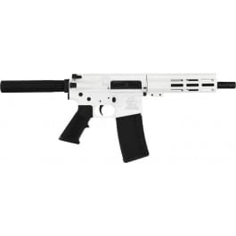 Great Lakes <em>Firearms</em>  AR-<em>15</em> Pistol, .<em>223</em> Wylde 7.5" Black Nitride Barrel, 7.25" M-LOK Rail, 7075 T6  Receiver, Arctic White Cerakote  - GL15223P WHT