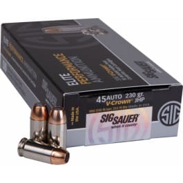Sig Sauer Sig Sauer E45AP250 Elite V-Crown 45 ACP 230 gr Jacketed Hollow Point (JHP) - 50rd Box
