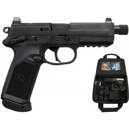 FN 66966 FNX <em>Tactical</em> 45 ACP  5.30" Threaded Barrel 15+1 ,  Matte Black , Night Sights , Manual <em>Safety</em> , Optics Ready