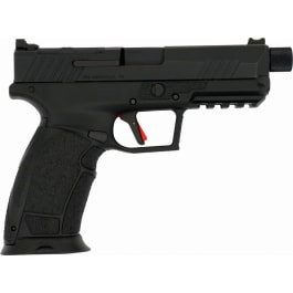 Tisas PX-9D Gen3 Duty Semi-Auto 9mm Pistol, 4.69" Bbl Threaded With Cap, 1-18 & 1-20 Rd Mag, Extended Mag Well, <em>Fiber</em> Optic Front Sight, Black, PX9DTH
