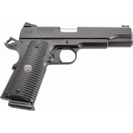 Wilson Combat ACPFS9A ACP Full-Size SAO 5" 10+1 Black Armor-Tuff Carbon Steel Frame/Slide Black G10 Eagle Claw Grips Ambi Thumb Safety