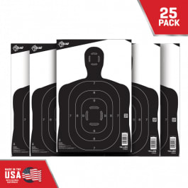 EZ-Aim 15447 EZ-Aim Silhouette Target Silhouette Paper Target 12" x 18" 25 Per Pkg