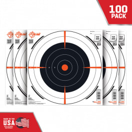 EZ-Aim 15334-100 Shooting Target Bullseye Paper Target 12" x 12" 100 Per Pack