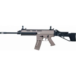 Mauser Rimfire M-15 Semi-Auto Rifle, 16.50" Barrel,  22+1 Tan Rec Black Barrel/Side Folding Stock with Adjustable Cheekrest & Flip-Up Sights, 4150014 