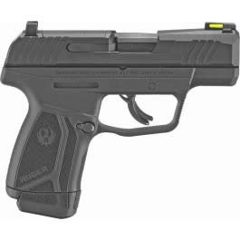 Ruger - MAX-9 - Semi-Automatic Pistol - 3.2" Barrel - 9mm - 12 Round Magazine - Optics Ready - <em>Fiber</em> Optic Fron Sight - External Safety - 03500