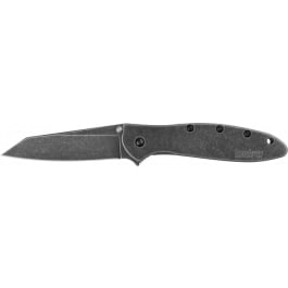 <em>Kershaw</em> Random <em>Leek</em> Reverse Tanto Assisted Folding Knife (3" BlackWash)