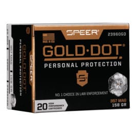 CCI Speer Ammo 23960GD Gold Dot Personal Protection 357 Mag 158 gr Hollow Point (HP) - 20rd Box
