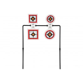EZ-Aim 15593 Hardrock Spinner Target Handgun/Rifle Circle Square Black/White/Red AR500 Steel 23" L x 16" W x 0.80" H
