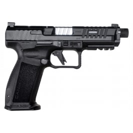 Canik Mete SFT PRO Semi-Automatic, <em>Striker</em> Fired, Optic Ready, 9mm Pistol, 5" 1/2 x 28 Threaded Bbl, 18 Rd & 20 Rd Mag, Acc Pkg - Black - HGP7156-N