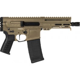 CMMG <em>30</em>A0E33-CT Dissent  <em>30</em>0 Blackout <em>30</em>+1 6.50", Coyote Tan Cerakote Rec, OEM Grip, Picatinny Buffer Adapter