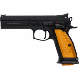 CZ 91260 CZ 75 Tactical Sport Single 40 S&W 5.4" 17+1 Orange Aluminum Grip Black
