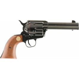 Chiappa Firearms 340053 SAA 1873 22 LR Caliber with 4.75" Barrel, 6rd Capacity Cylinder, Overall Blued Finish Steel & Wood Grip