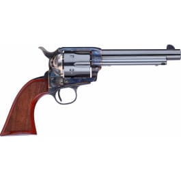 Taylors and Company 556209DE Short Stroke Gunfighter Army Grip Single 357 Magnum 5.5" 6rd Walnut Army Sized Blued