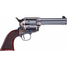 Taylors and Company 556204DE Short Stroke Smoke Wagon Navy Grip Single 357 Magnum 4.75" 6 Walnut Navy Sized Blued