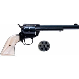 Heritage Mfg R22MB6PRL Rough Rider Small Bore Single 22 LR/ 22 Mag Combo, 6.5" BBL - Mother of Pearl Grips - Blued