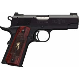 Browning 051852490 1911-22 Compact Single 22 LR 3.62" 10+1 Rosewood Grip Black Stainless Steel