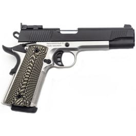 Tisas 1911 D10 10mm, S/A Pistol, 5" Barrel,  Adj LPA Rear Sights, G10 Grips, Two-Tone <em>SS</em> And Black, Skeletonized Trigger, Ambi Safety, - 8 Round