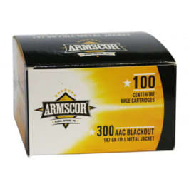 Armscor 50446 Precision 300 <em>Blackout</em> 147 gr Full Metal Jacket (FMJ) - 100rd Box