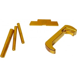 Cross Armory CRG5OKGD 3 Piece Kit  Extended Gold Anodized Aluminum/Steel for Glock 17, 19, 26, 34 Gen5