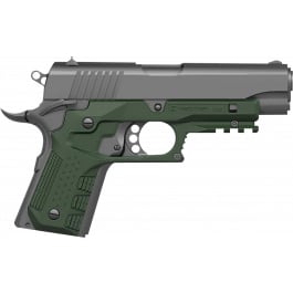 <em>Recover</em> <em>Tactical</em> <em>CC3C</em>-03 <em>Grip</em> & <em>Rail</em> <em>System</em> Green Polymer Picatinny for Compact 1911