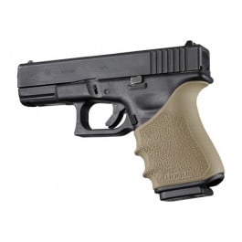 Hogue 17043 HandAll Beavertail Grip Sleeve Textured Flat Dark Earth Rubber for Glock 19, 23, 32, 38 Gen3-4