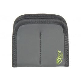 Sticky <em>Holsters</em> DMMP Dual Mag Pouch Double Black w/Green Logo Latex Free Synthetic Rubber