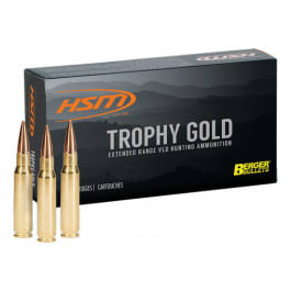 Hunting Shack Hsm Trophy Gold 264 Win Mag 130Gr Berger Vld Match 20 Rd Brass