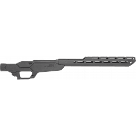 Sharps Bros SBC02 Heatseeker <em>Chassis</em> Matte Black Cerakote 6061-T6 Aluminum with <em>14</em>" M-LOK Handguard for Ruger American Short Action