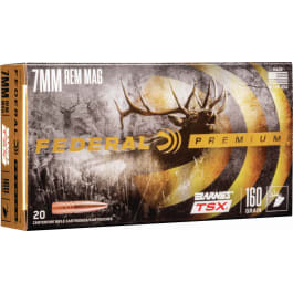 Federal Federal P7RN Premium 7mm Rem Mag 160 gr Barnes Triple-Shock X - 20rd Box