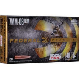 Federal Federal P708C Premium 7mm-08 Rem 140 gr Barnes Triple-Shock X - 20rd Box