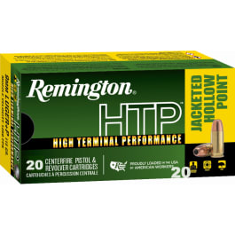 Remington 28293 RTP9MM6A HTP 9MM+P 115 Jacketed Hollow Point - 20rd Box