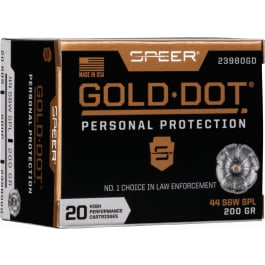 CCI Speer Ammo 23980GD Gold Dot Personal Protection 44 S&W Spl 200 gr Hollow Point (HP) - 20rd Box