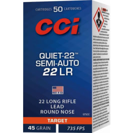 CCI CCI 975CC Target & Plinking Quiet-22 22 LR 45 gr Lead Round Nose (LRN) - 50rd Box