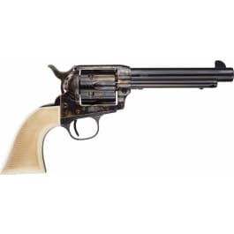 Taylors&Co 555127 Cattleman Taylor Marshall 45 Colt 5.5" 6rd White PVC Grip Blue