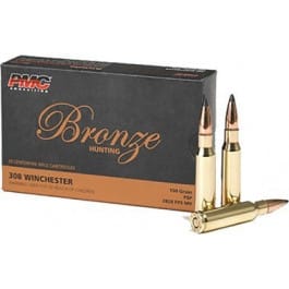 PMC 308SP Bronze 308 Win 150 gr Pointed Soft Point (PSP) - 20rd Box