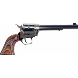 Heritage Mfg RR22MCH6 Rough Rider Small Bore Single Action Revolver,.22 LR, Case Hardened, 6.5" 6 Shot Camo Laminate Black / Green