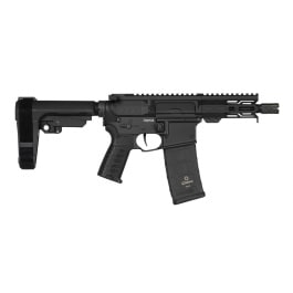 CMMG CMMG Banshee Semi-Automatic 9x19mm AR-15 Style Pistol with SBA3 Stabilizing Brace, 5" Barrel, 30+1 Capacity - Armor Black Cerakote - 94A020F-AB