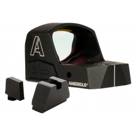 AmeriGlo HVN04 Haven Carry Ready Combo Matte Black 1x 5 MOA Illuminated Adjustable Red LED Dot Reticle Fits Glock MOS G1-5 Features Iron Sight Set