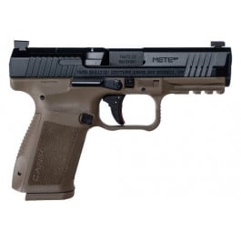 Canik Mete SF Semi-Automatic 9x19mm Optic Ready Pistol, 4.19" Barrel, (2) 15 Round Magazines - Black/FDE - HG7159-N
