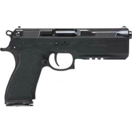 FK Brno US FK-PSDFS-75 PSD Caliber with <em>5</em>.30" Barrel, Black Polymer Frame with Picatinny Rail, Dark Gray Nitride Steel Slide with Front Serrations & Optics Cut, & Textured Black Polymer Grip