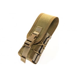 <em>High</em> Speed Gear 182RC0CB Taco Molle X2R Covered Double Covered Coyote Brown Nylon w/Polymer Divider Holds 2 Rifle Mags