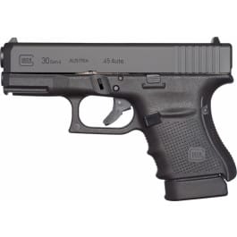 Glock G30 Gen 4, Subcompact Semi-Auto Pistol, .45 ACP, 3.77" Barrel, 10+1 Capacity, Interchangeable Backstrap Grip, Black, US MADE UG3050201