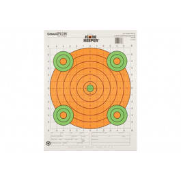 Champion <em>Targets</em> 45796 Score Keeper <em>Sight</em>-<em>In</em> Bullseye Paper Hanging 100 yds Pistol/Rifle Large Green/Orange 12 PK